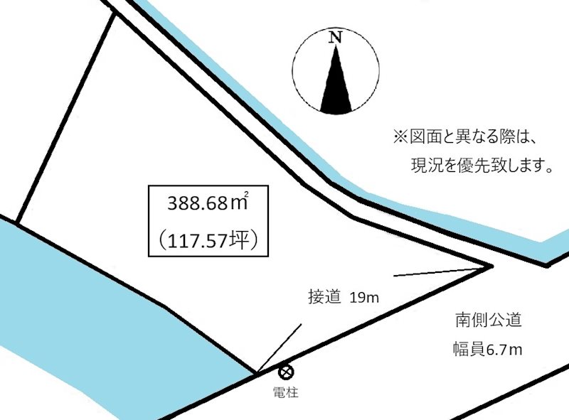 丸亀市綾歌町売り土地 間取り図