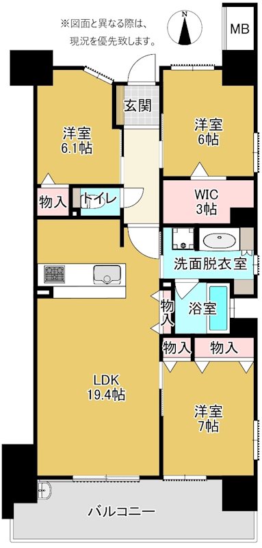 アルファステイツ錦町 間取り図