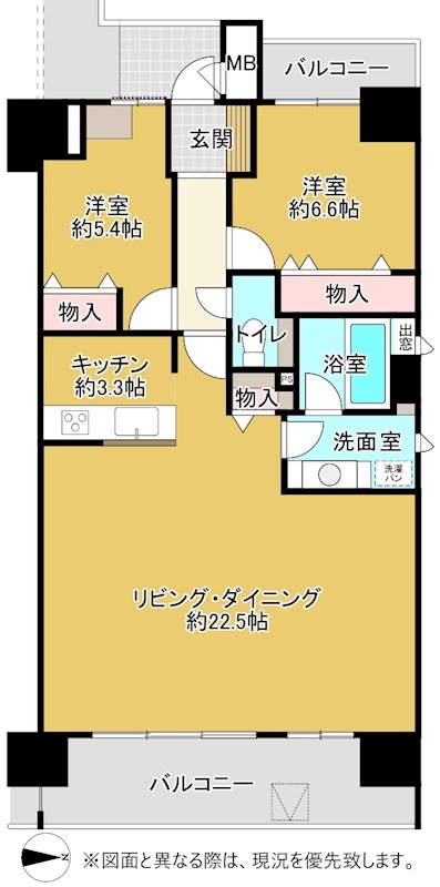 レアーレ瓦町 間取り図