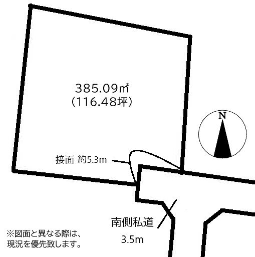 高松市太田上町売り土地 間取り図