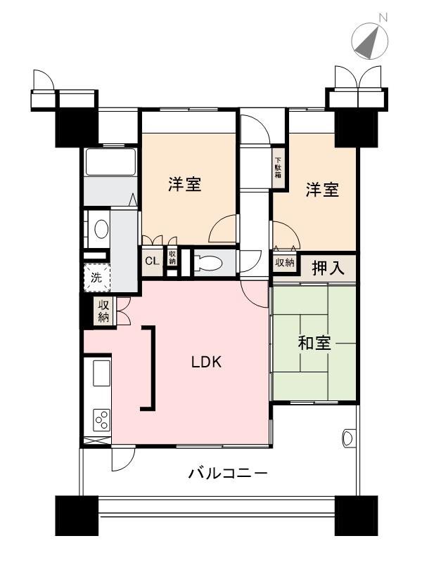 サーパス高松駅前フレシアサンポート 間取り図