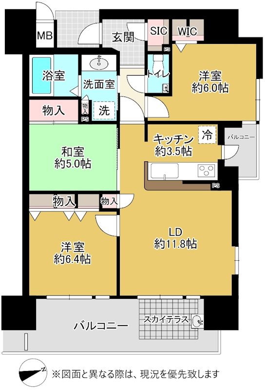 ロイヤルガーデン県庁前第2 間取り図