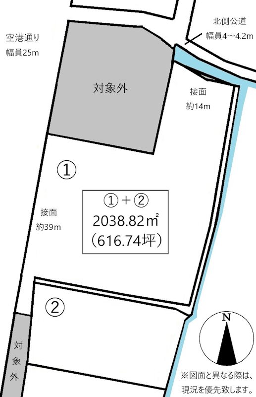 高松市三名町売り土地 間取り図