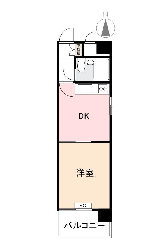 ダイアパレス中新町第3 402号室 間取り図