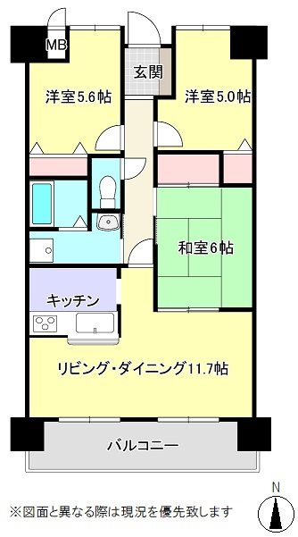 アルファステイツ木太四番館 間取り図