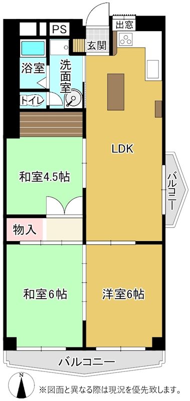 労住協第14ビル西宝町マンション 間取り図