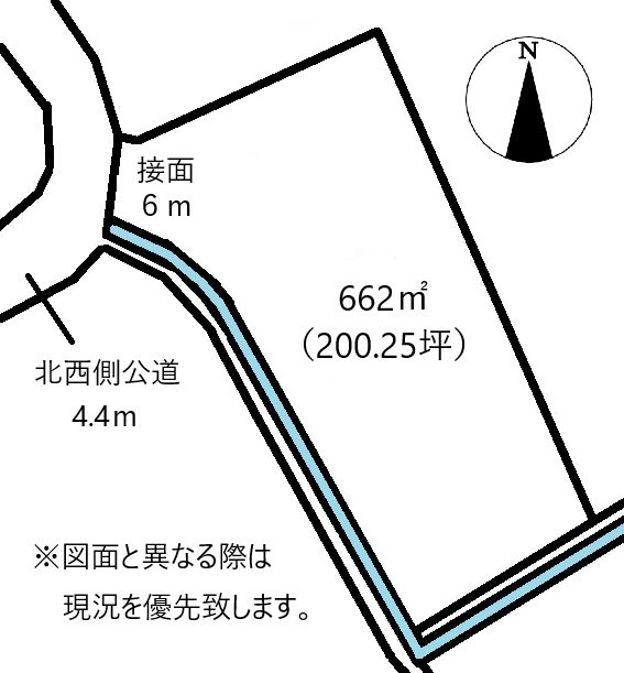 高松市牟礼町大町売り土地・中古戸建 間取り図