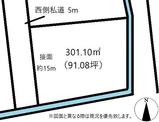 高松市新田町売り土地 間取り図