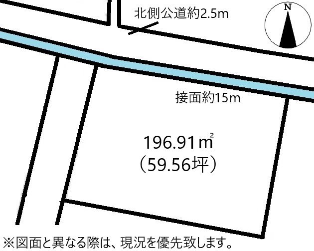 高松市円座町売り土地 間取り図