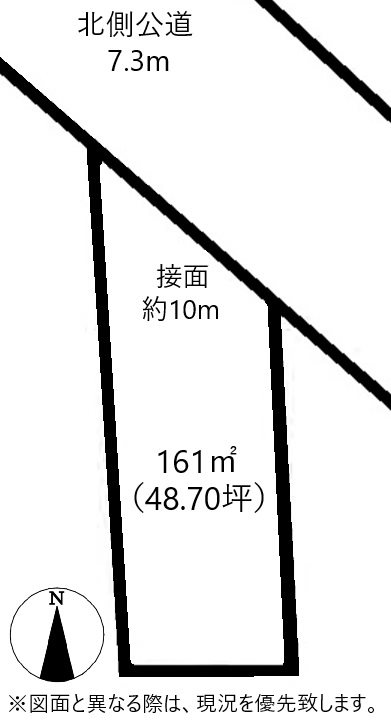 高松市峰山町売り土地 間取り図