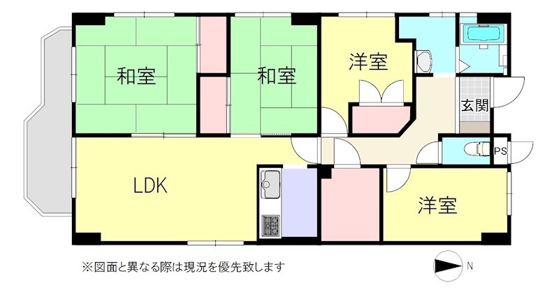 石清尾ハイツ 間取り図