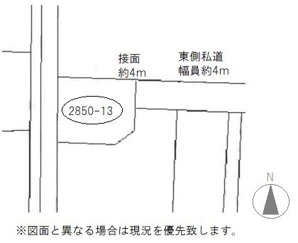 高松市木太町売り土地 間取り図