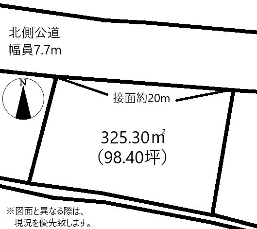高松市生島町売り土地 間取り図