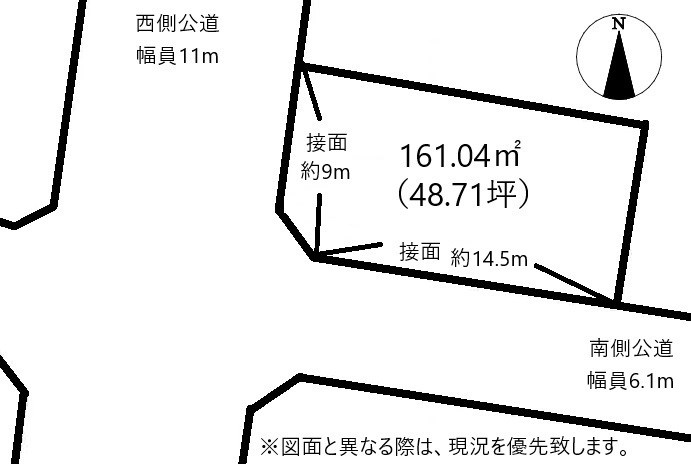 高松市田町売り土地 間取り図