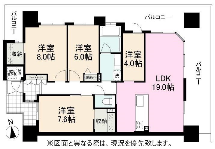 アルファパーク栗林駅南 間取り図