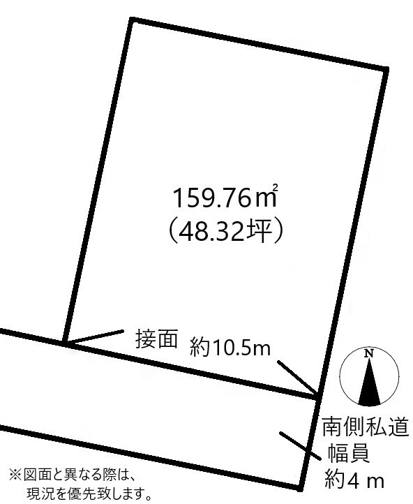 高松市東山崎町売り土地 間取り図