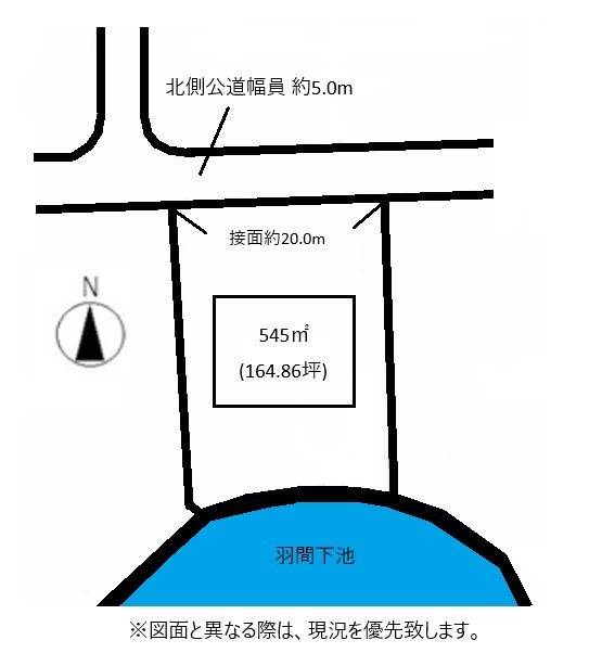 高松市牟礼町売り土地 間取り図