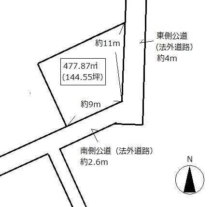 綾歌郡綾川町売り土地 間取り図