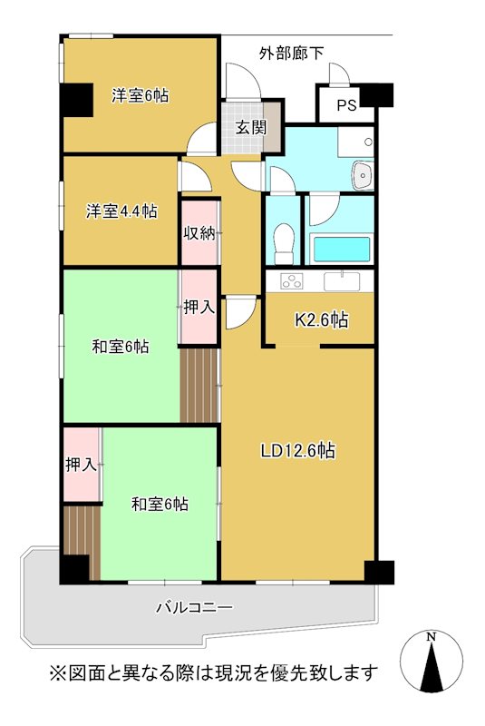 イトーピア高松 827号室 間取り図