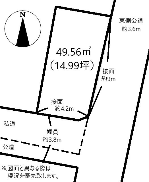 高松市太田上町売り土地 間取り図