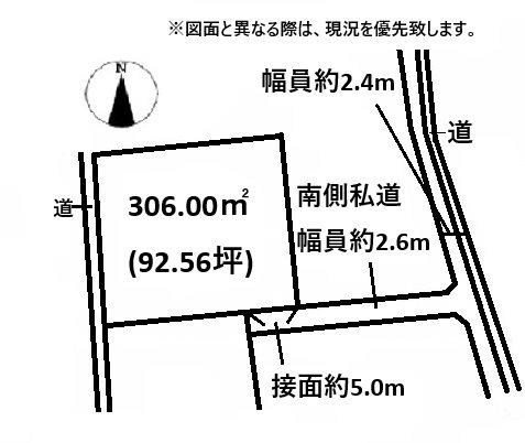 さぬき市津田町鶴羽売り土地 間取り図