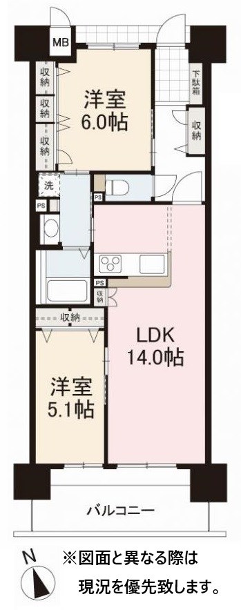アルファライフ玉藻公園 間取り図