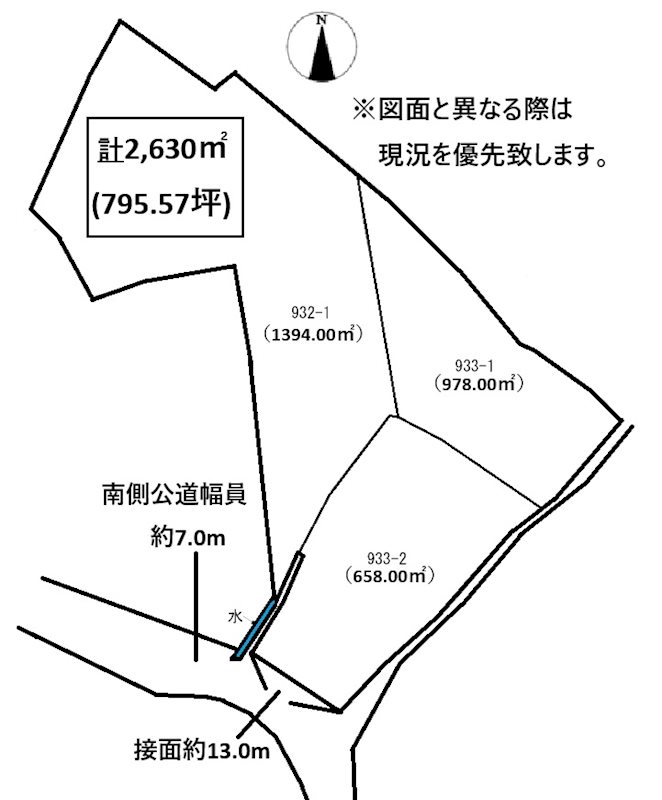 高松市国分寺町柏原売り土地 間取り