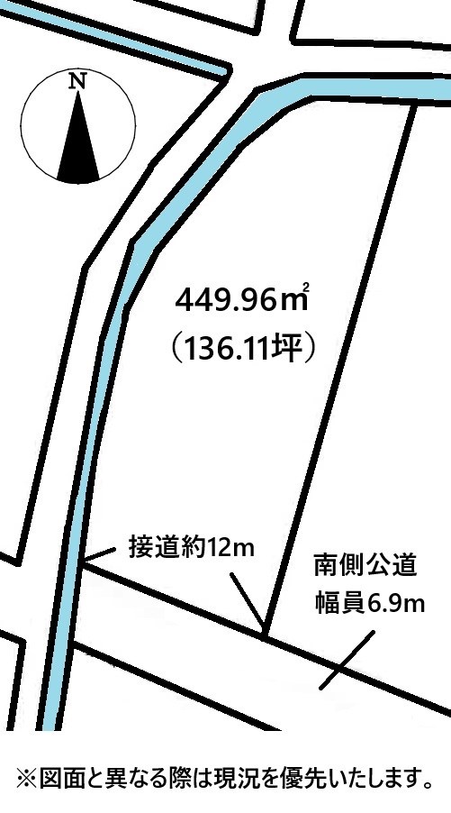 高松市前田東町売り土地 間取り図