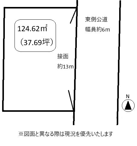高松市朝日町売り土地 間取り図