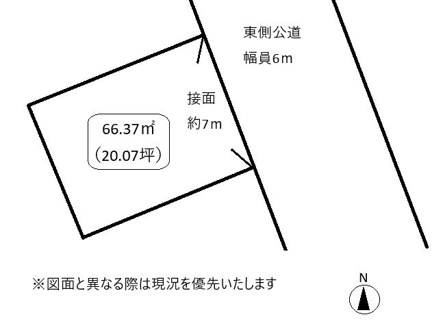 高松市中野町売り土地 間取り図