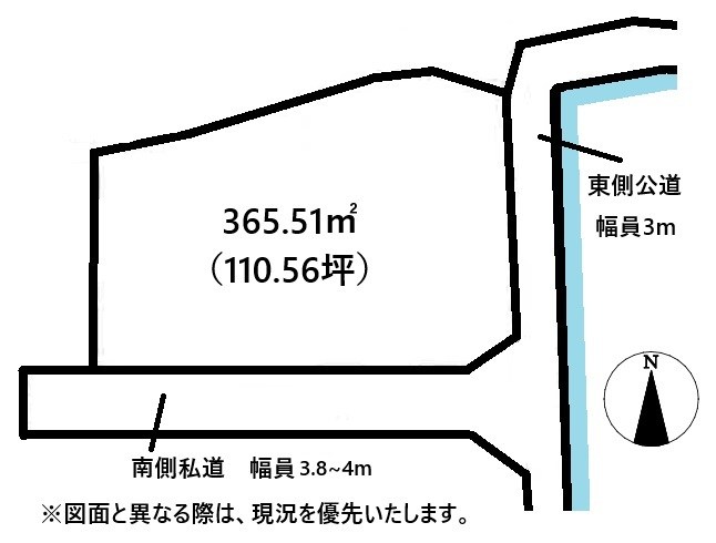 高松市国分寺町新居売り土地　 間取り図