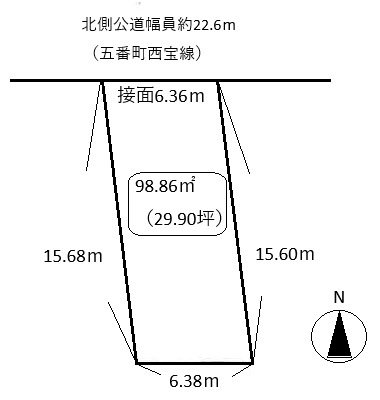 高松市西宝町売り土地 間取り