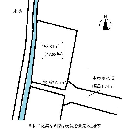 高松市成合町売り土地 間取り図
