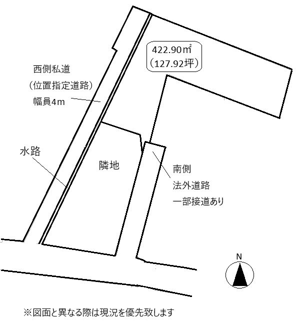 高松市西ハゼ町売り土地 間取り