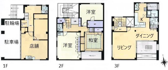高松市田町中古戸建 間取り図