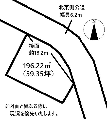 高松市三谷町売り土地 間取り