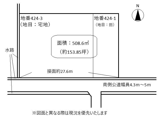 さぬき市長尾東売り土地 間取り