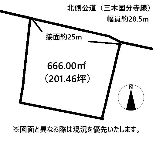 高松市円座町売り土地 間取り