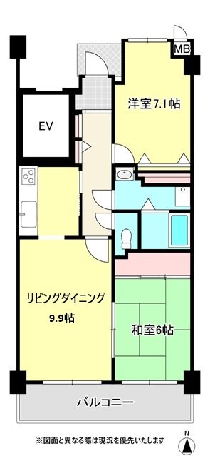 サーパス屋島 402号室 間取り