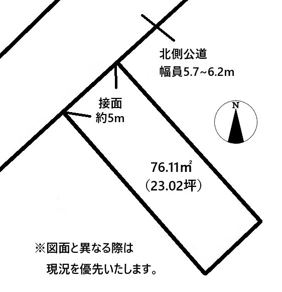 高松市東ハゼ町売り土地 間取り