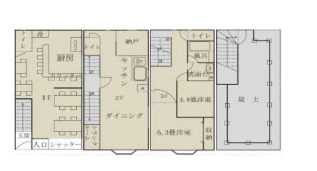 東京都江戸川区北小岩６丁目 間取図・土地図