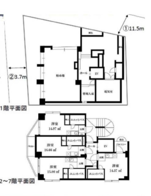 東京都杉並区松庵２丁目 間取図・土地図