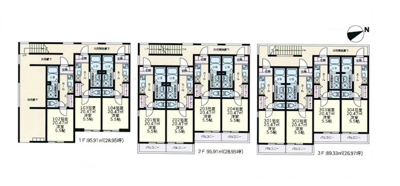 神奈川県相模原市南区古淵５丁目 間取図・土地図