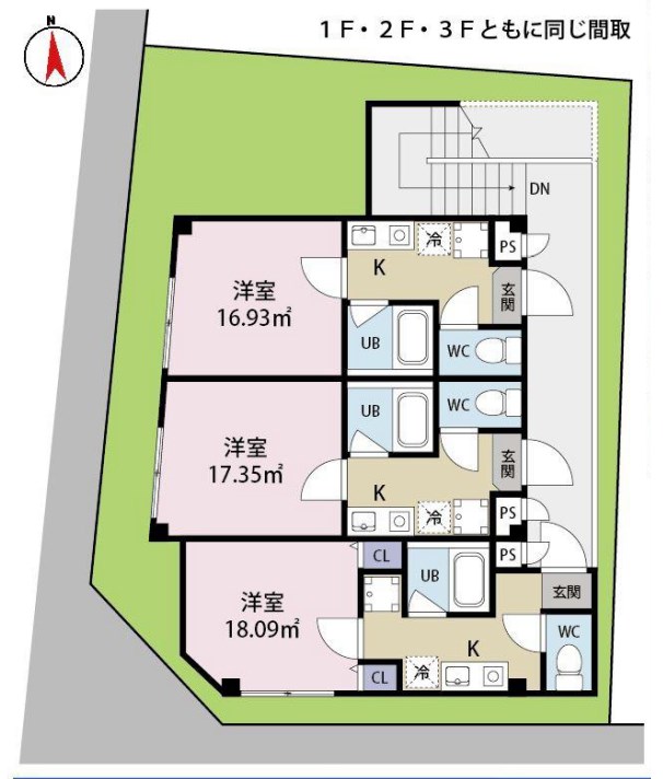 東京都江戸川区北小岩５丁目 間取図・土地図