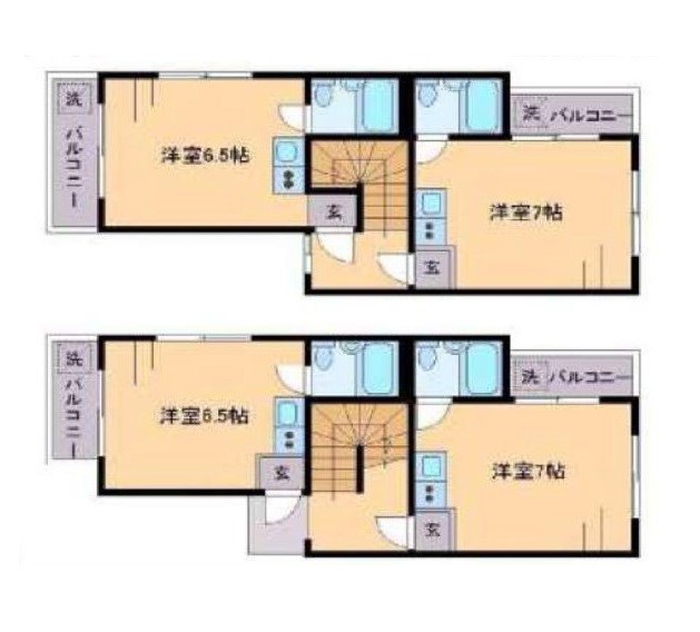 東京都杉並区上荻２丁目 間取図・土地図