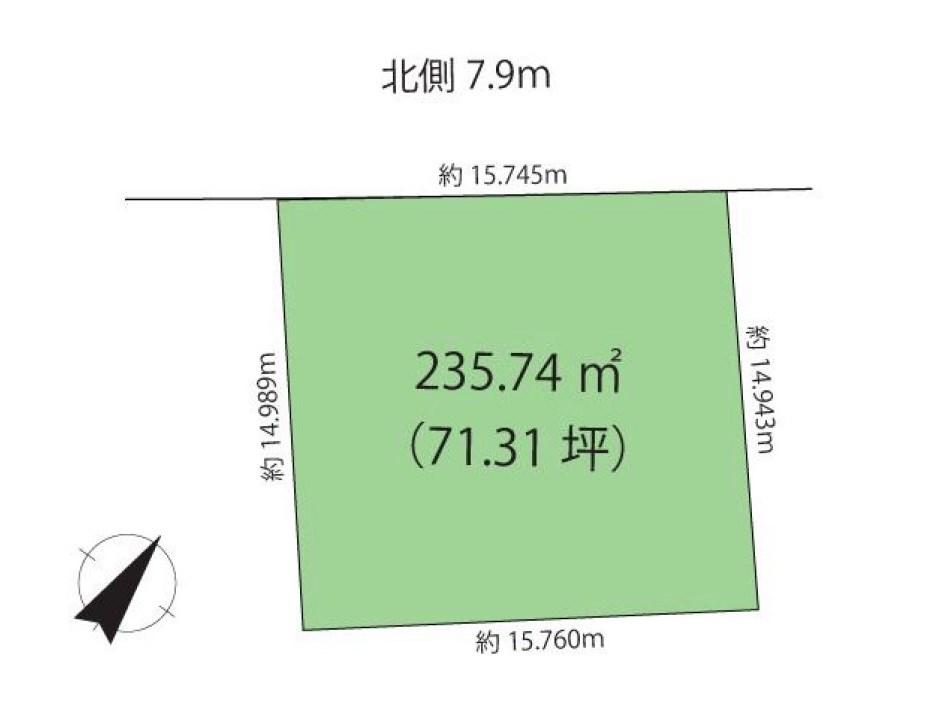 埼玉県坂戸市千代田５丁目 間取図・土地図