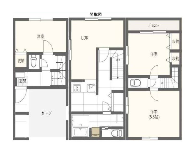 東京都荒川区東尾久２丁目 間取図・土地図