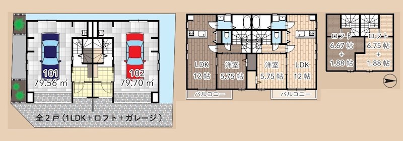 埼玉県ふじみ野市中ノ島１丁目 間取図・土地図