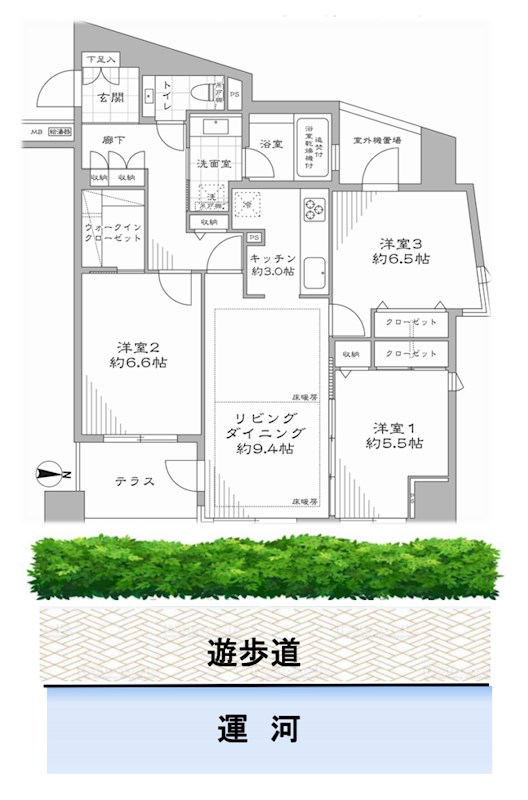 東京都港区港南２丁目 間取図・土地図