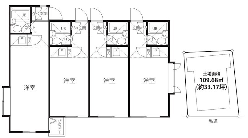 東京都世田谷区北沢５丁目 間取図・土地図